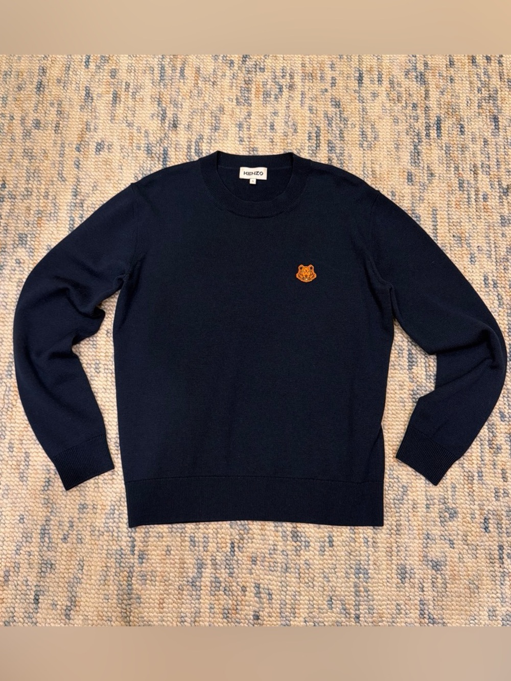 Kenzo Tiger Crest Knit Crew Sweater Unisex Size S